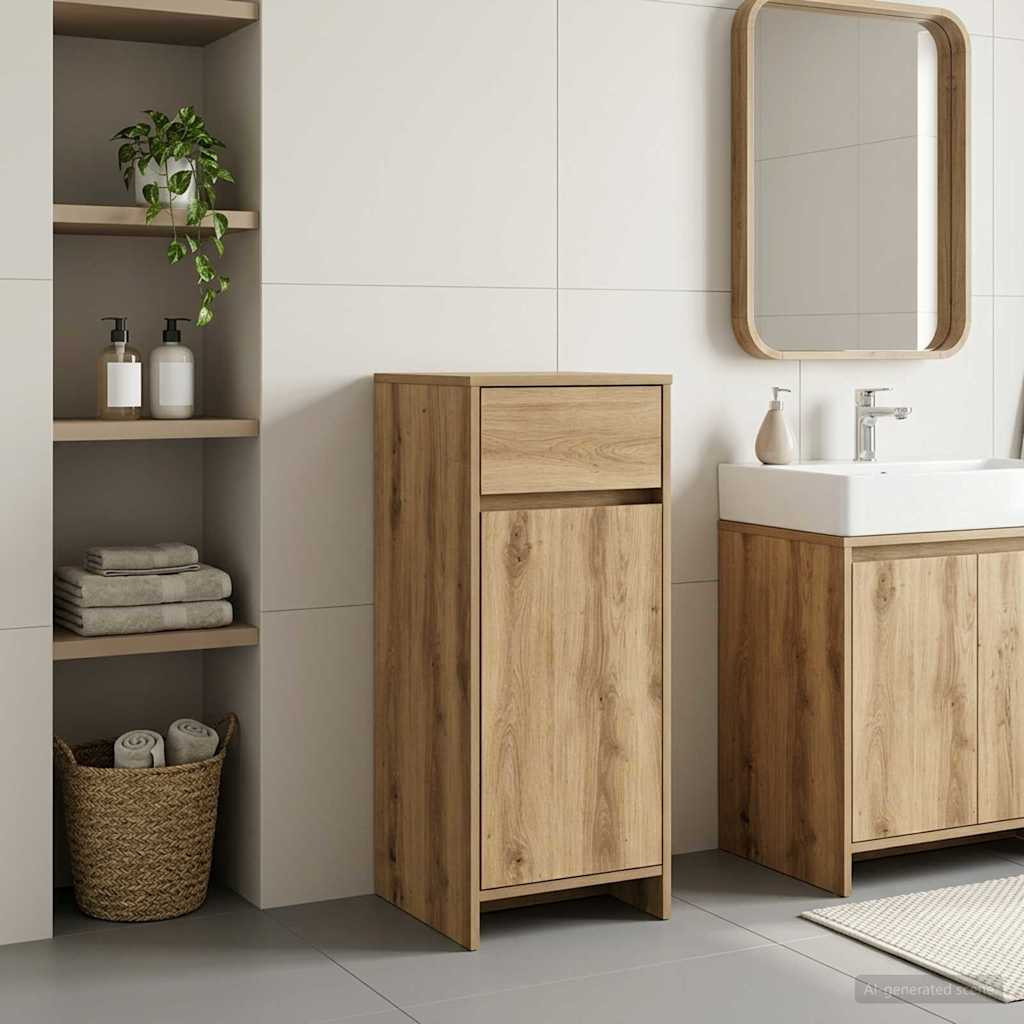 vidaXL Badezimmerschrank Artisan-Eiche 35 x 36,5 x 85 cm Holzwerkstoff