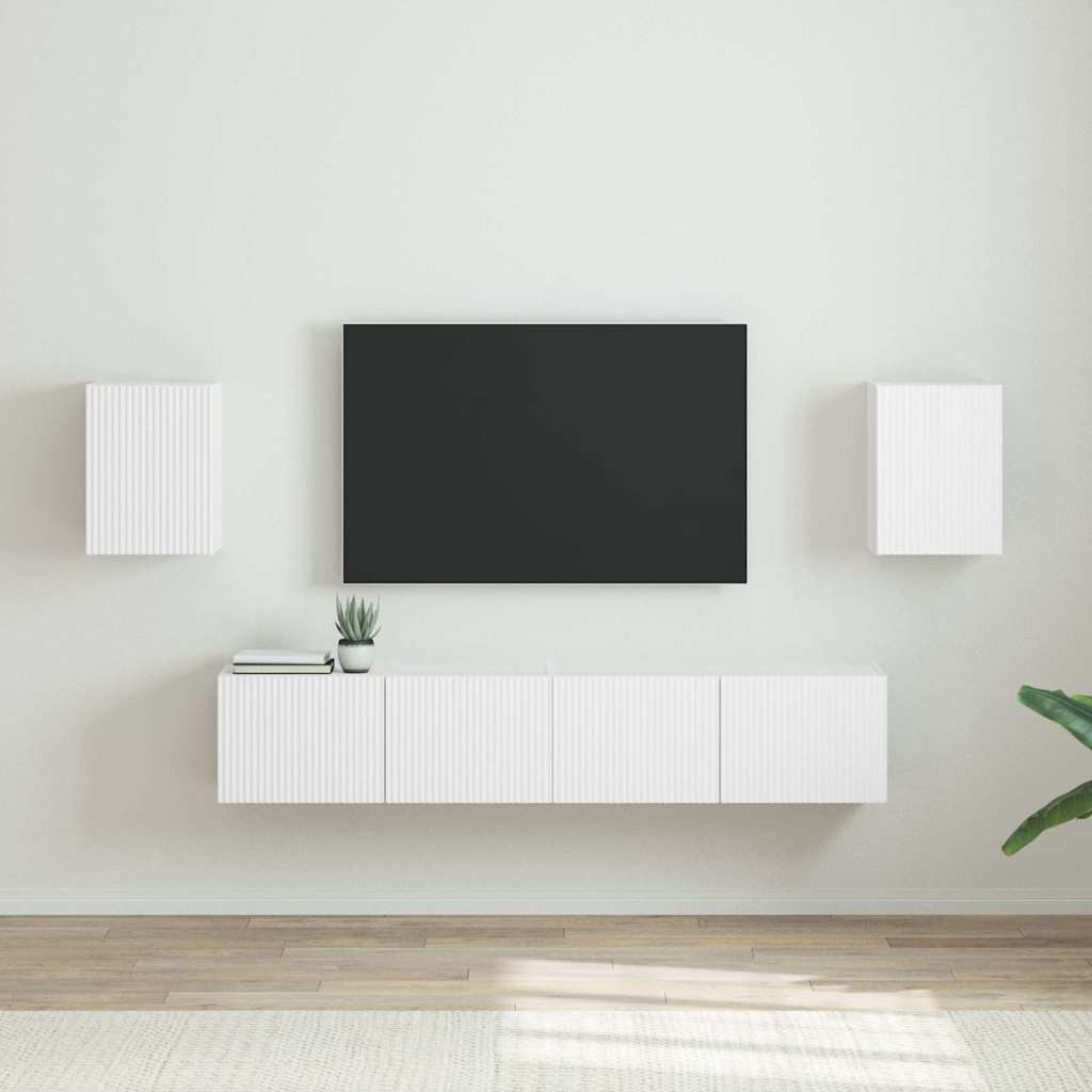 vidaXL TV-Wandschrank 2 pcs Weiß 30 x 31 x 40 cm Holzwerkstoff