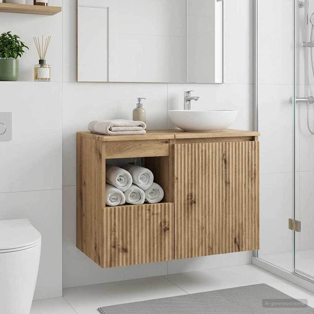 vidaXL Badezimmerschrank Artisan-Eiche 30 x 44,5 x 50 cm Holzwerkstoff
