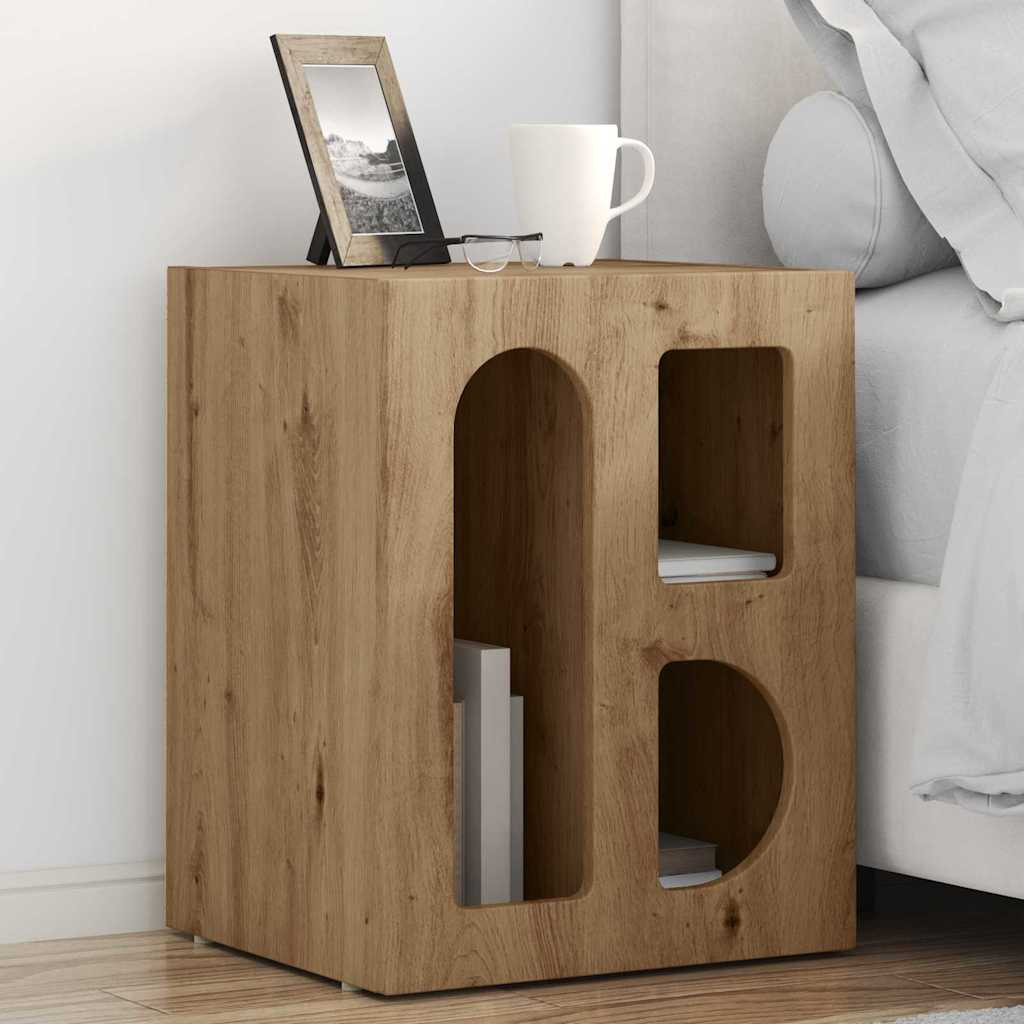 vidaXL Nachttisch ELST 2 Stk. Artisan-Eiche 40 x 35 x 50 cm