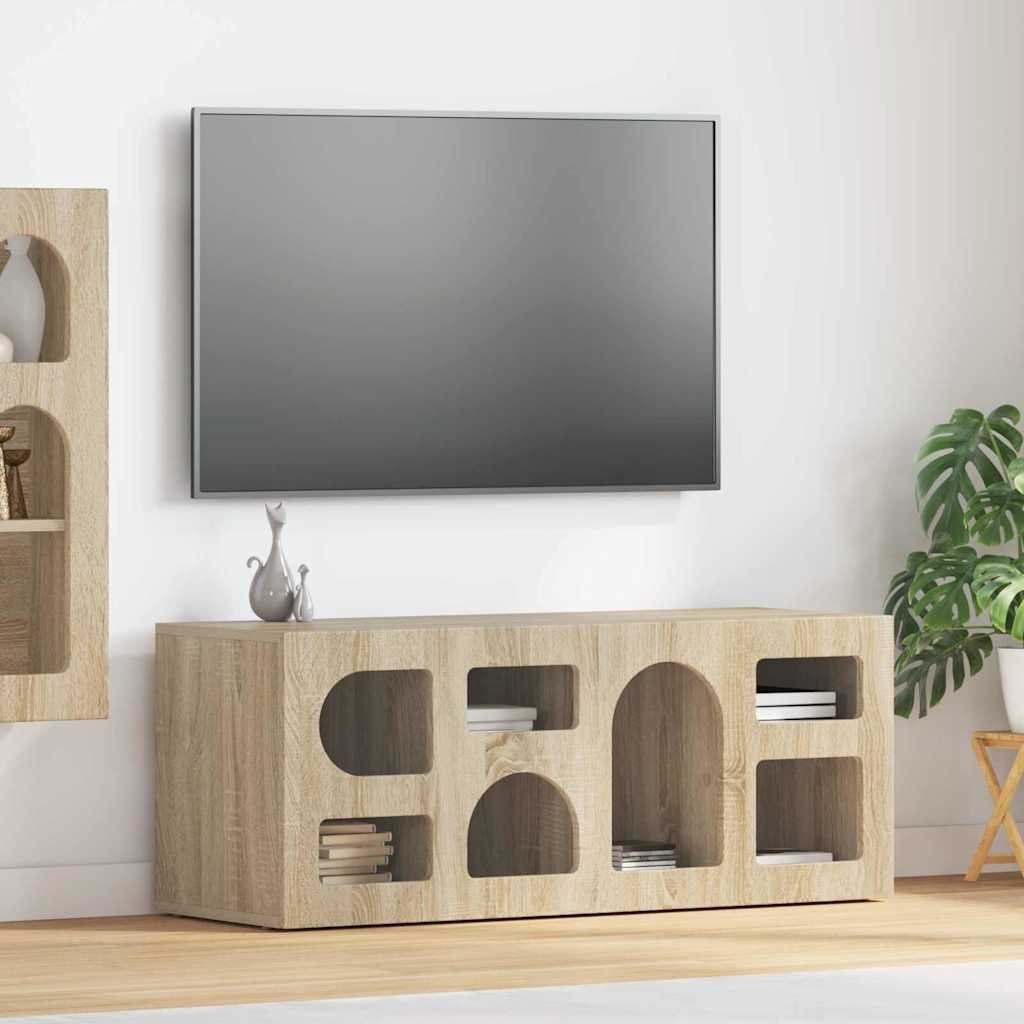 vidaXL TV-Schränk ELST 100 x 35 x 40 cm Sonoma-Eiche Holzwerkstoff