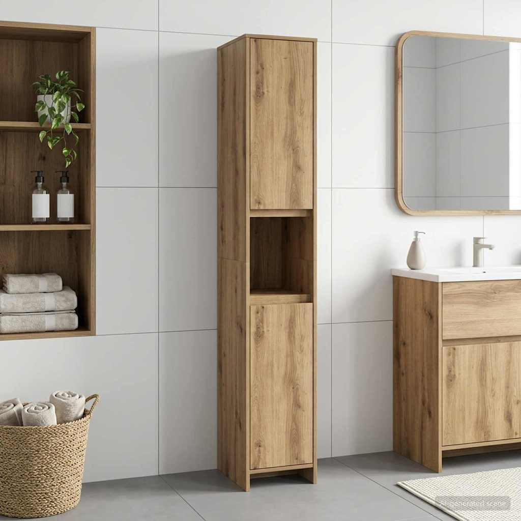 vidaXL Badezimmerschrank Artisan-Eiche 30 x 33 x 190 cm Holzwerkstoff