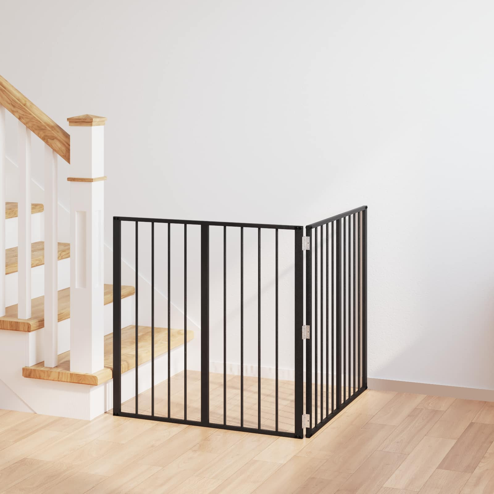 vidaXL Hundetor 2 pcs Schwarz 80 x 80 cm Verzinkter Stahl