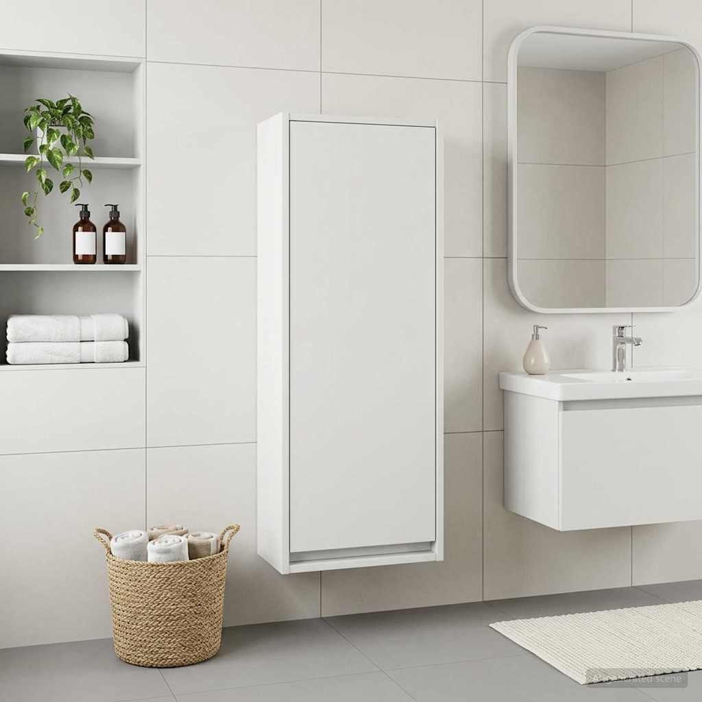 vidaXL Wandmontierte Waschbecken-Vanität Weiß 35 x 20 x 81 cm