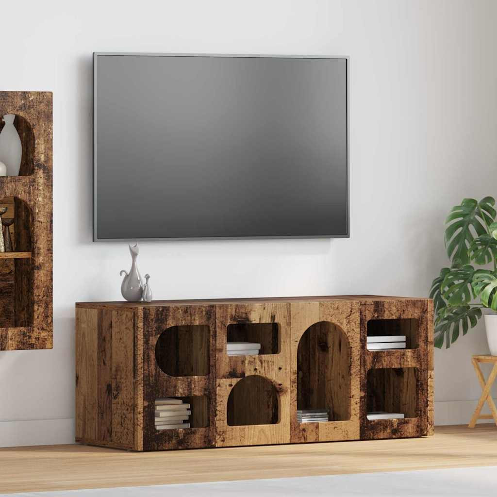 vidaXL TV-Schränk ELST 100 x 35 x 40 cm Altholz Holzwerkstoff