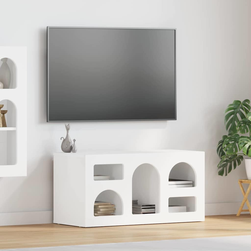 vidaXL TV-Schränk ELST 80 x 35 x 40 cm Weiß Holzwerkstoff
