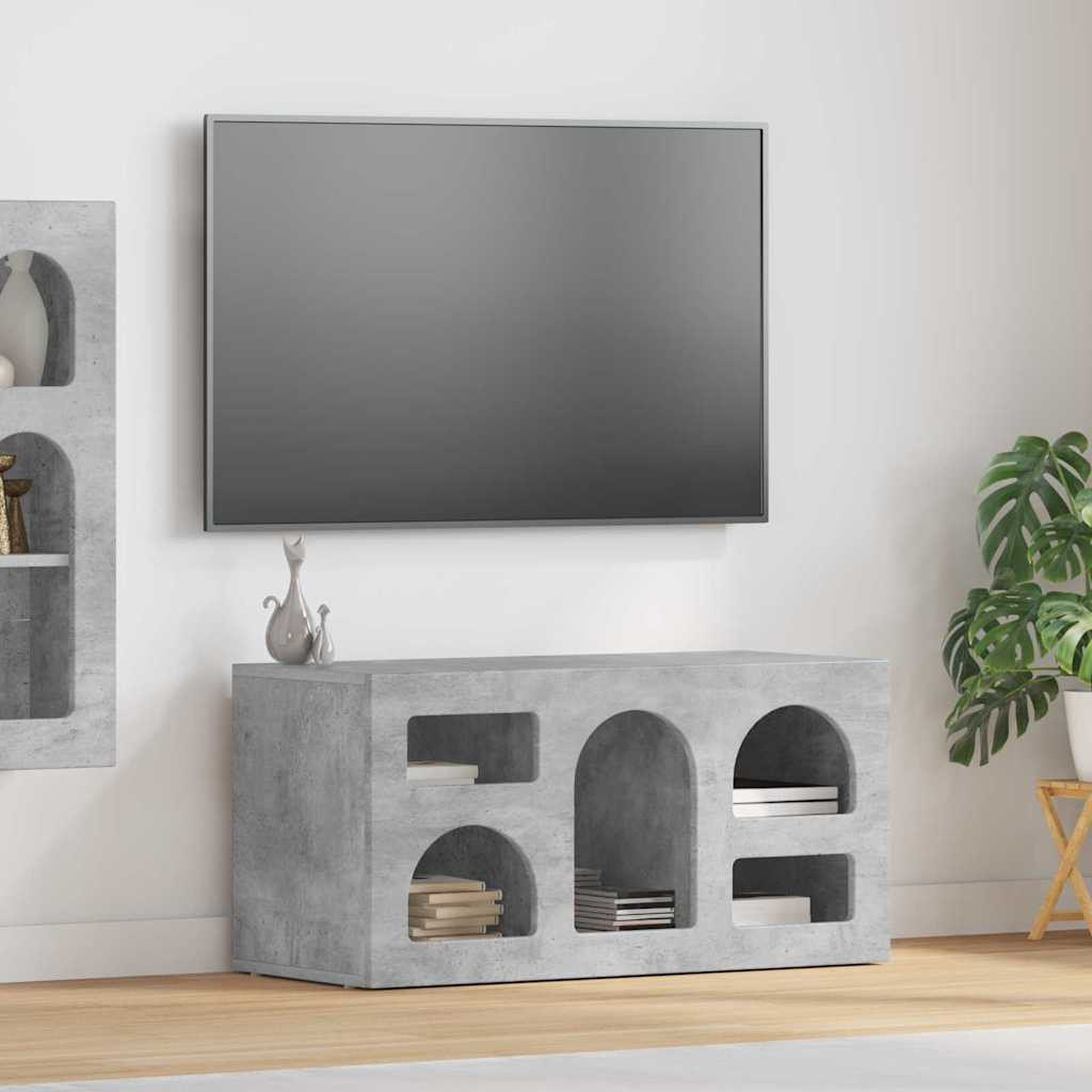 vidaXL TV-Schränk ELST 80 x 35 x 40 cm Beton Grau Holzwerkstoff