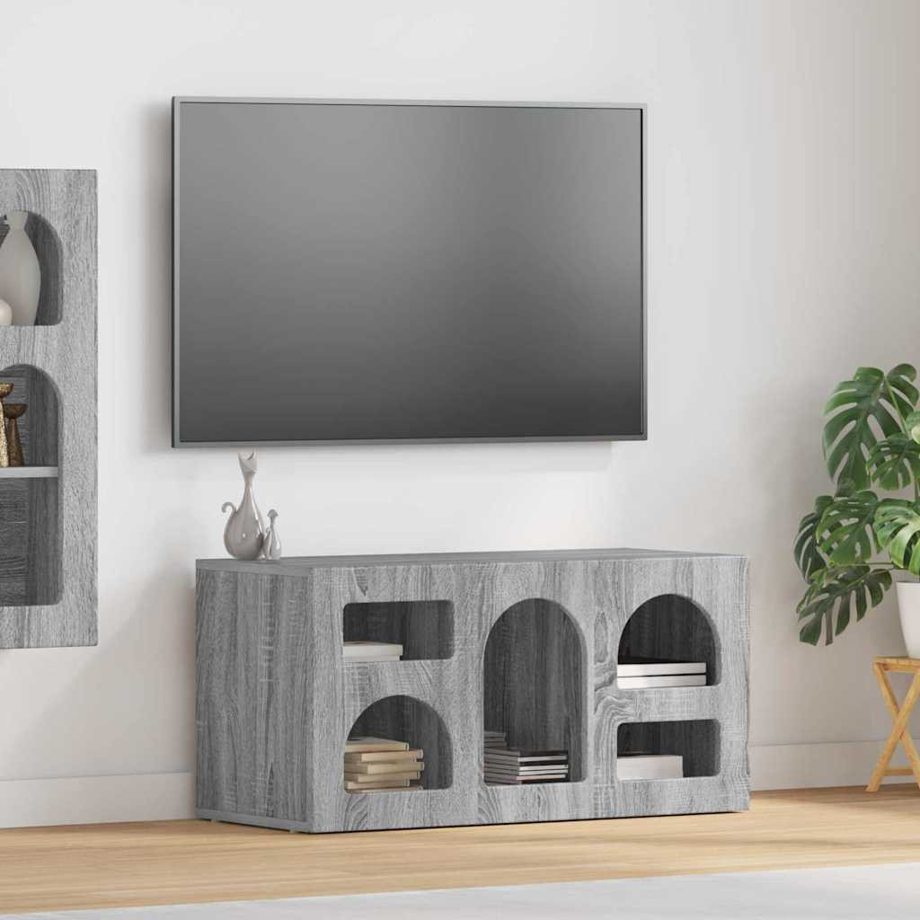 vidaXL TV-Schränk ELST 80 x 35 x 40 cm Graues Sonoma Holzwerkstoff