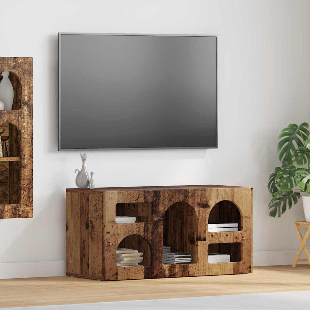 vidaXL TV-Schränk ELST 80 x 35 x 40 cm Altholz Holzwerkstoff