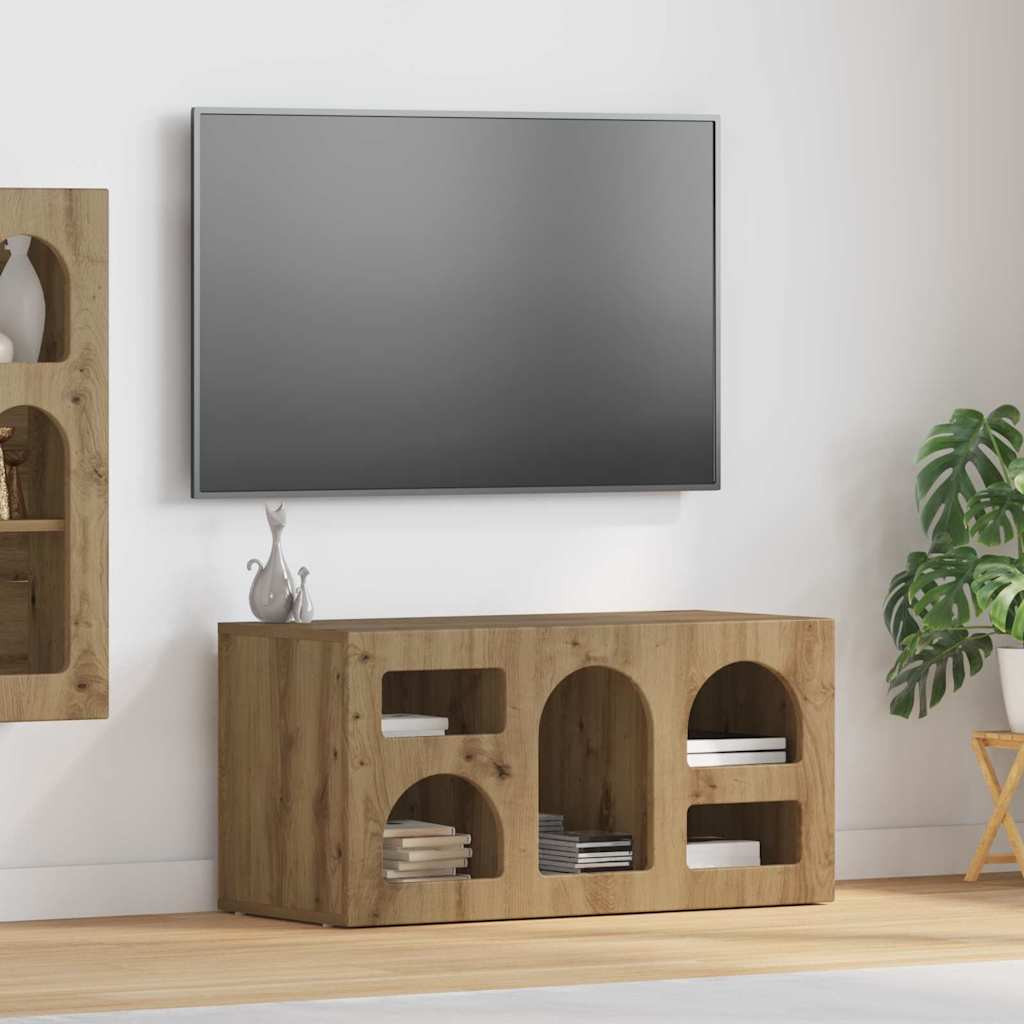 vidaXL TV-Schränk ELST 80 x 35 x 40 cm Artisan-Eiche Holzwerkstoff
