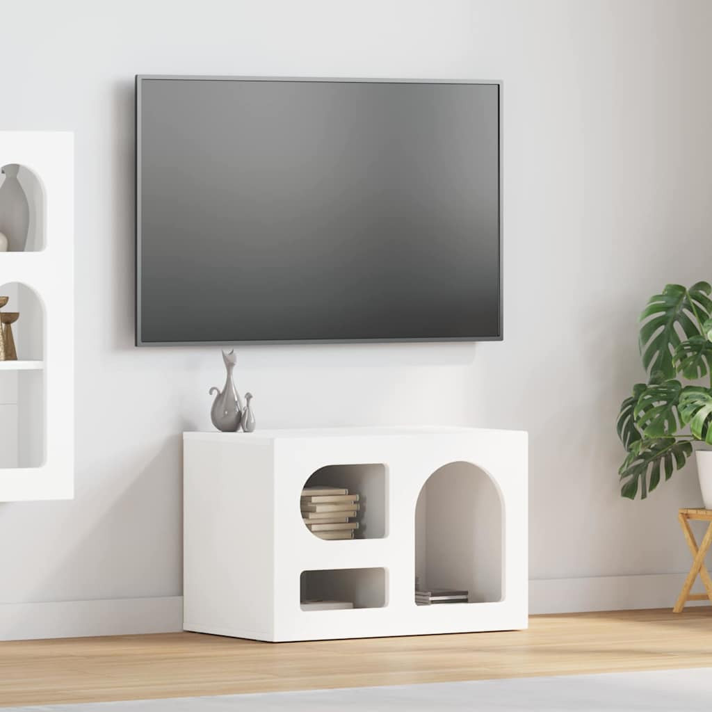 vidaXL TV-Schränk ELST 60 x 35 x 40 cm Weiß Holzwerkstoff