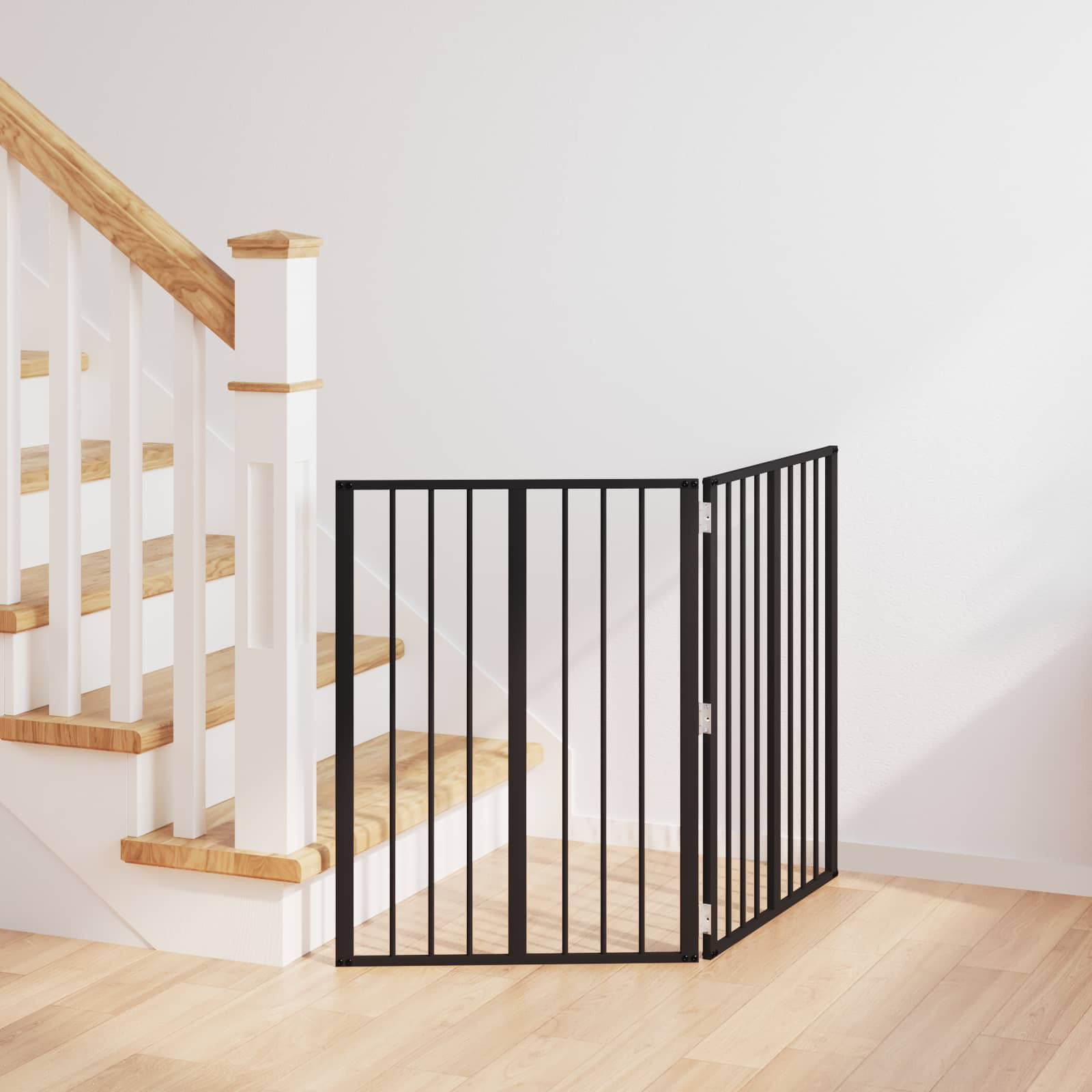 vidaXL Hundetor 2 pcs Schwarz 60 x 80 cm Verzinkter Stahl