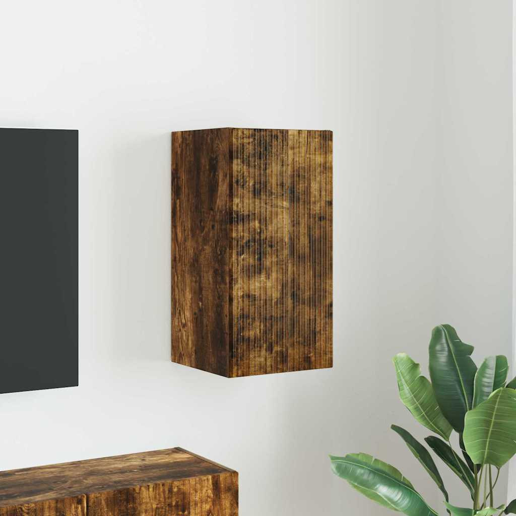 vidaXL TV-Wandschrank Geräucherte Eiche 30 x 31 x 60 cm Holzwerkstoff