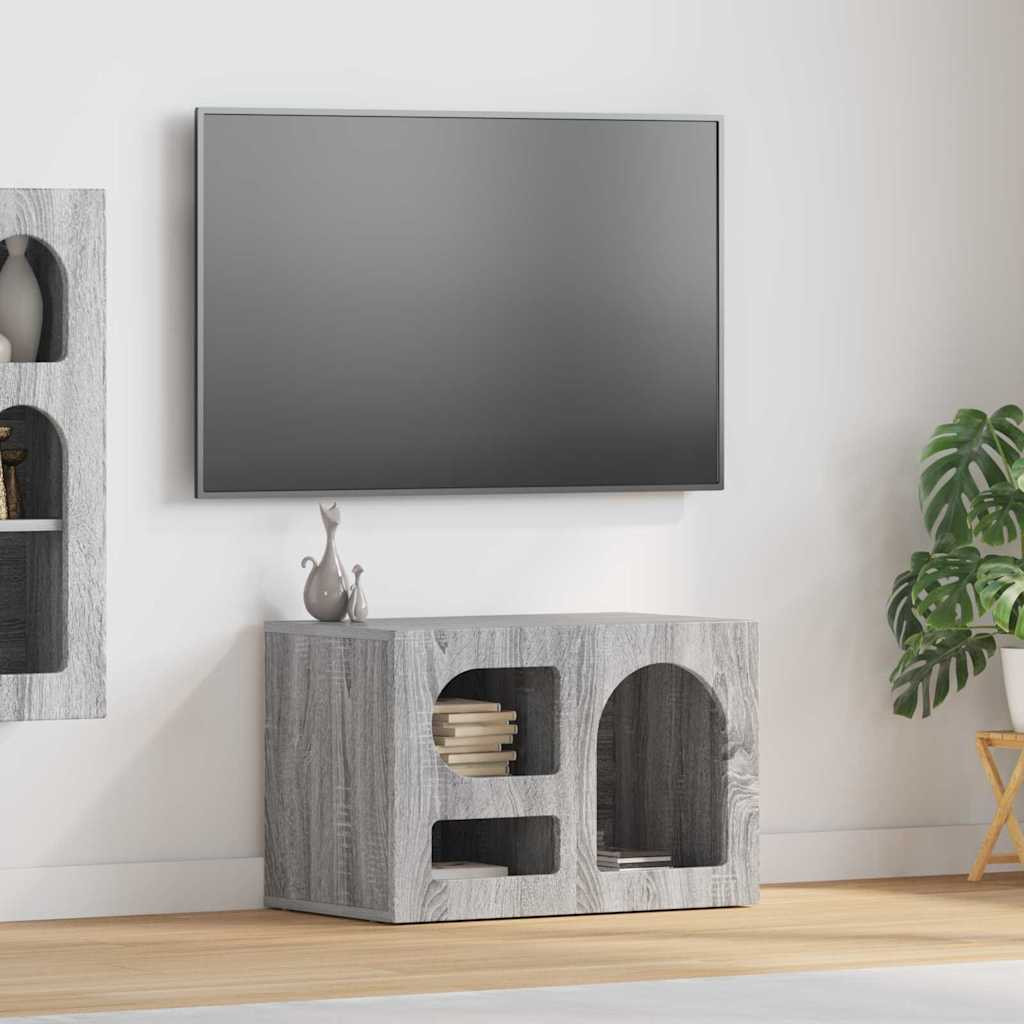 vidaXL TV-Schränk ELST 60 x 35 x 40 cm Graues Sonoma Holzwerkstoff