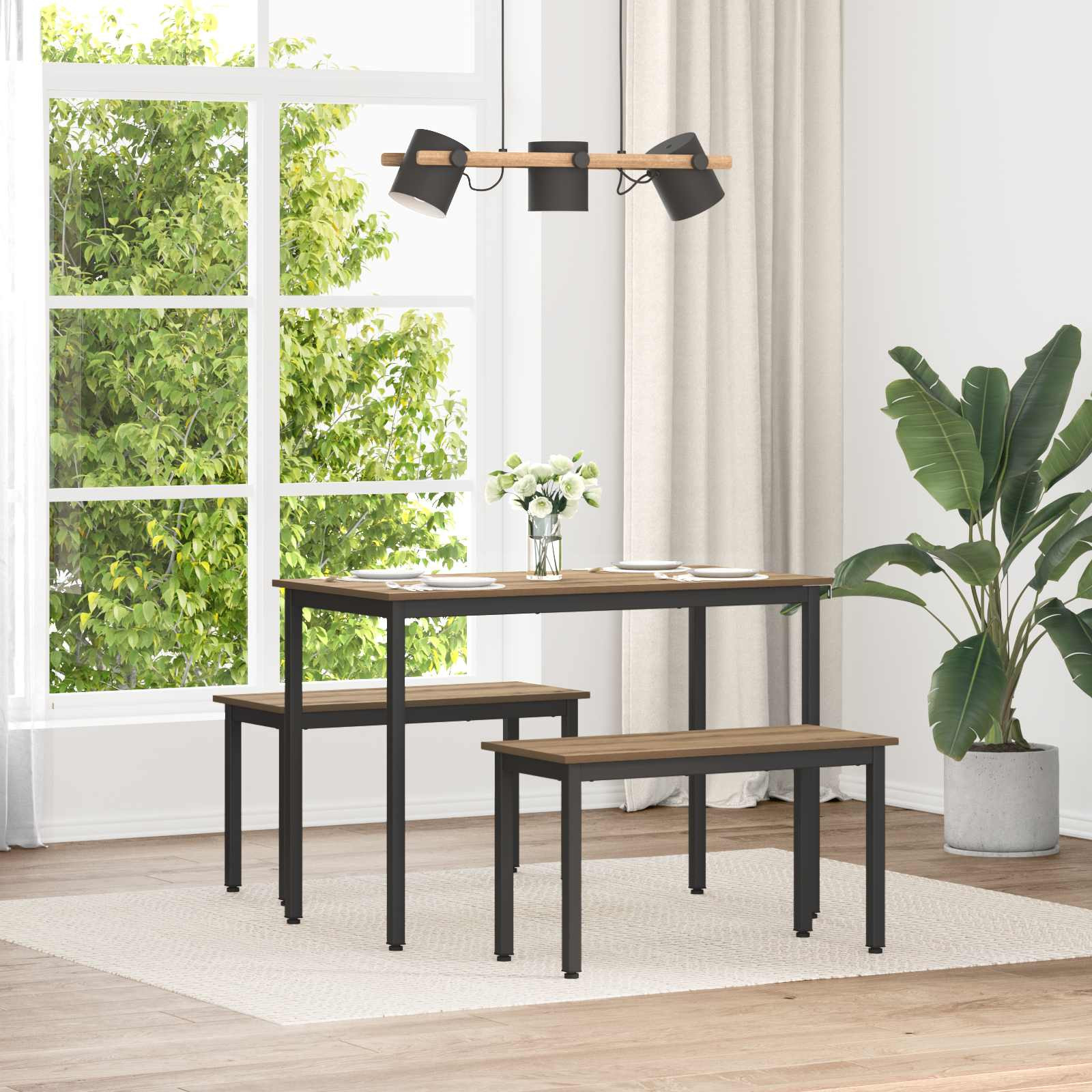 vidaXL Bank Kunsthandwerk Eiche 80 x 35 x 45 cm Holzwerkstoff