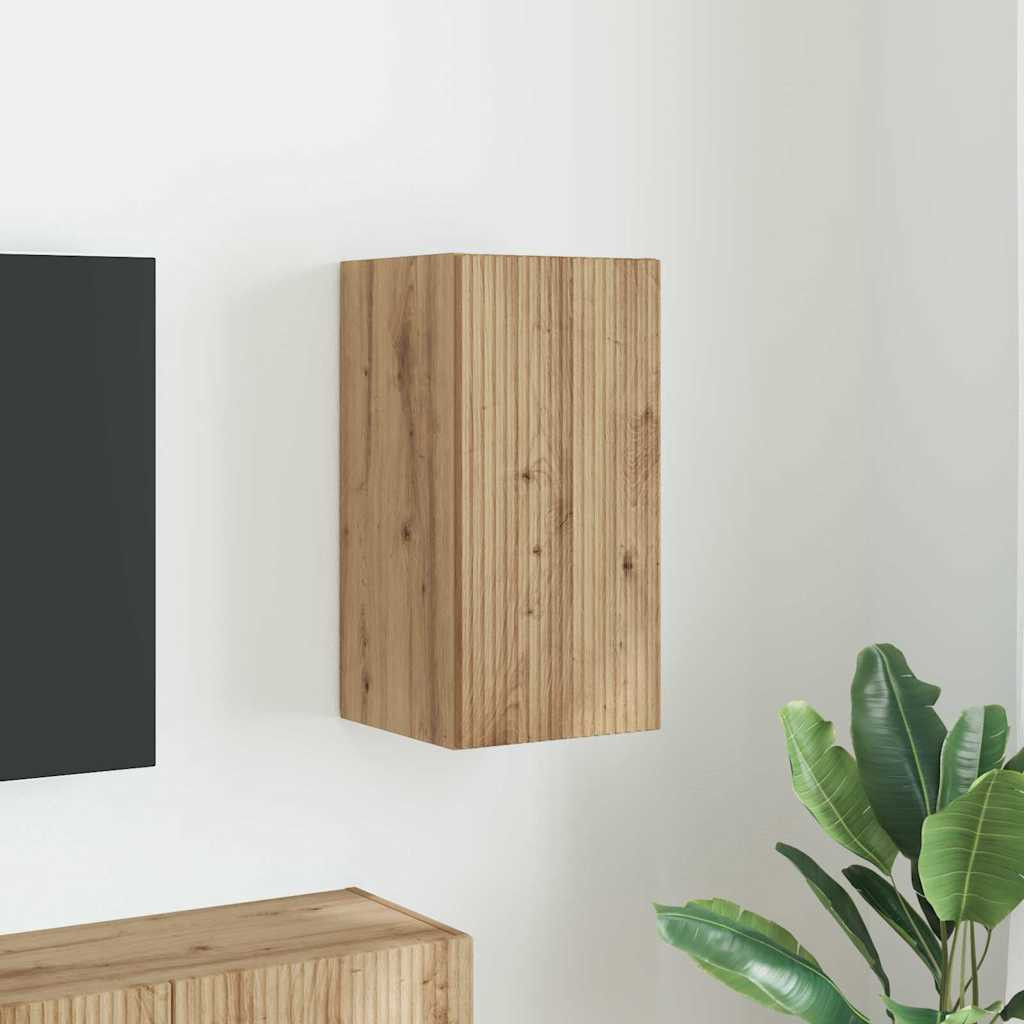 vidaXL TV-Wandschrank 30 x 31 x 60 cm Kunsthandwerk Eiche