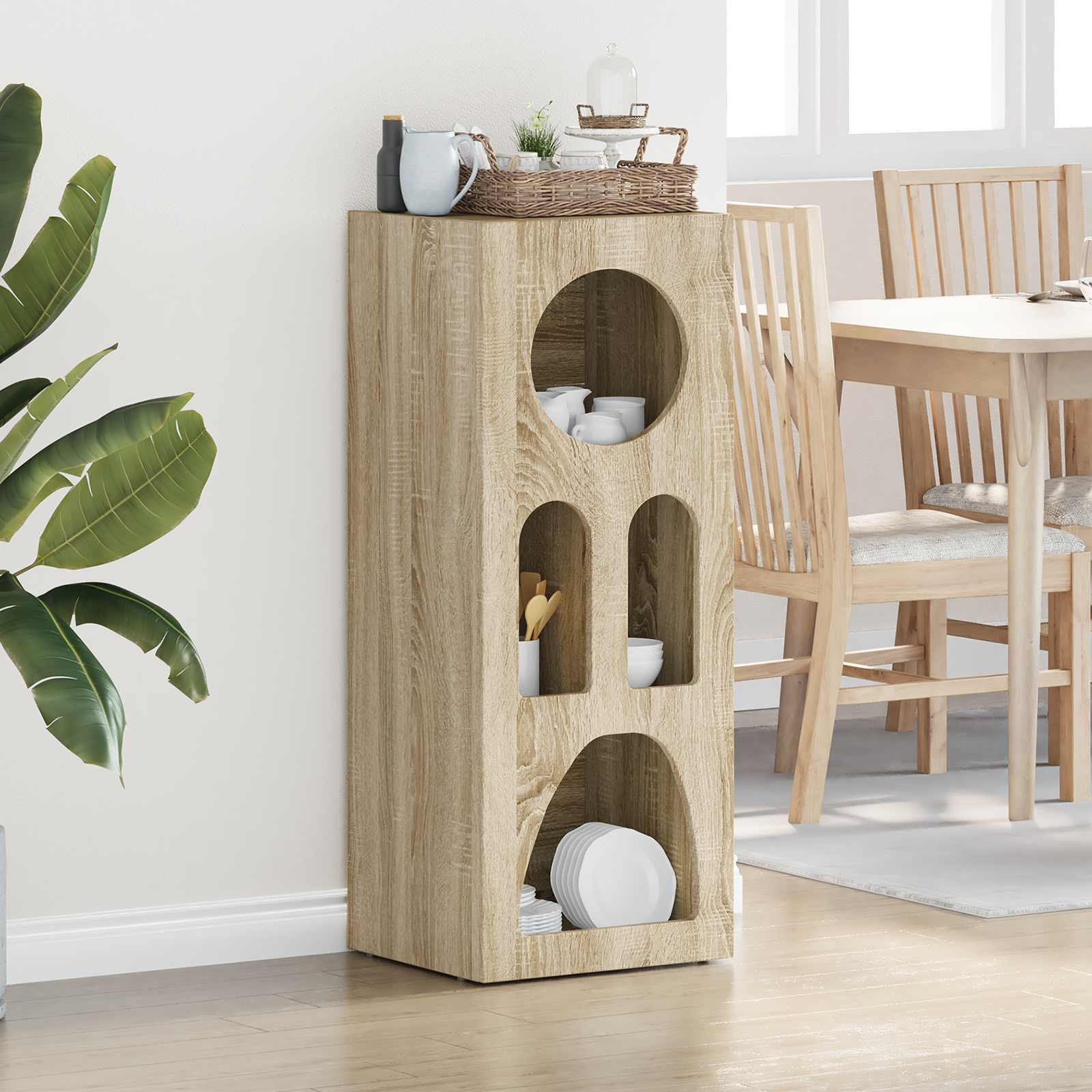 vidaXL Sideboard ELST Sonoma-Eiche 40 x 35 x 100,5 cm Holzwerkstoff