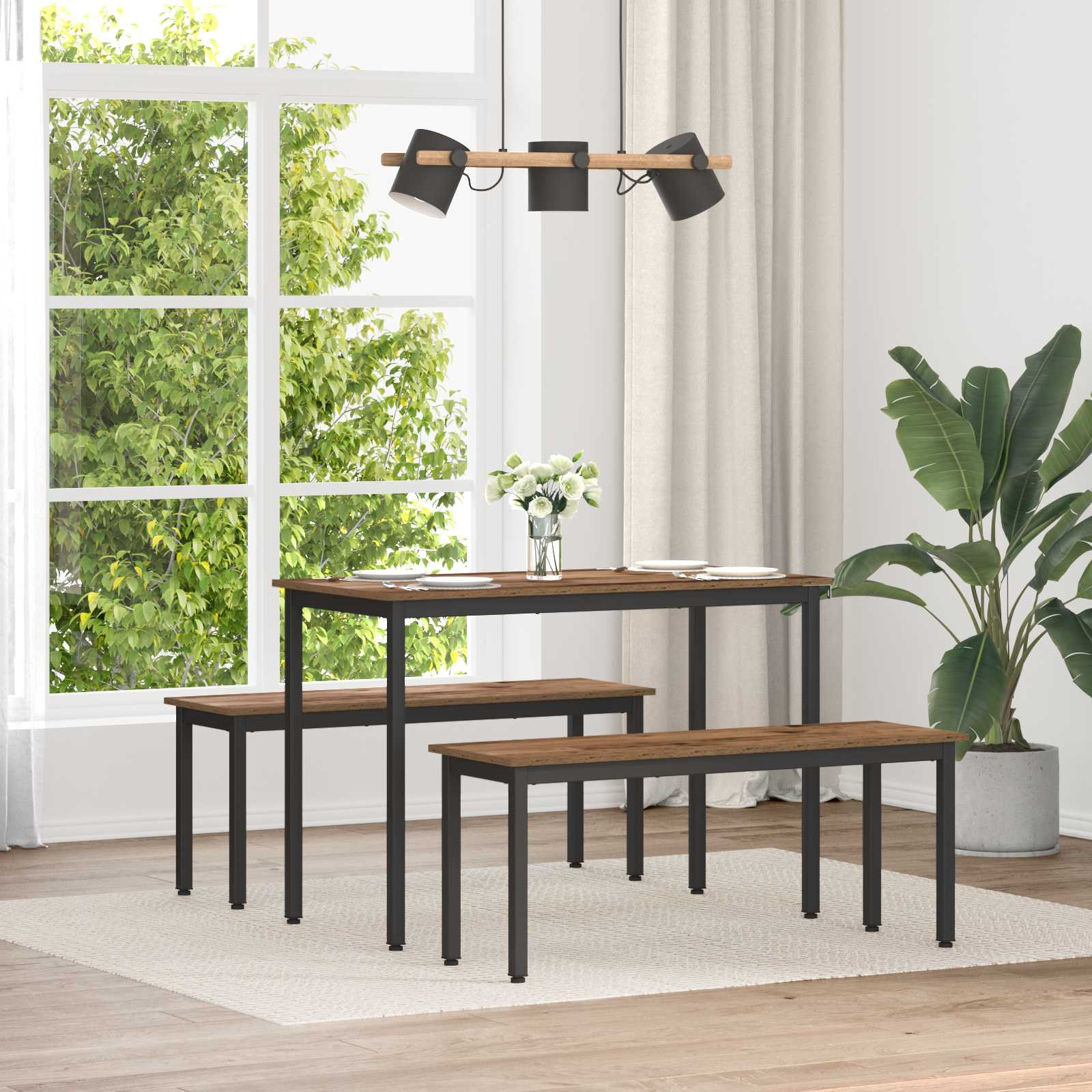 vidaXL Bank Altholz 110 x 35 x 45 cm Holzwerkstoff