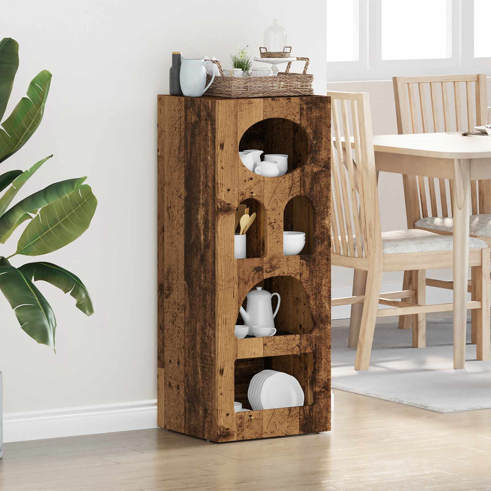 vidaXL Sideboard ELST Altholz 40 x 35 x 100,5 cm Holzwerkstoff