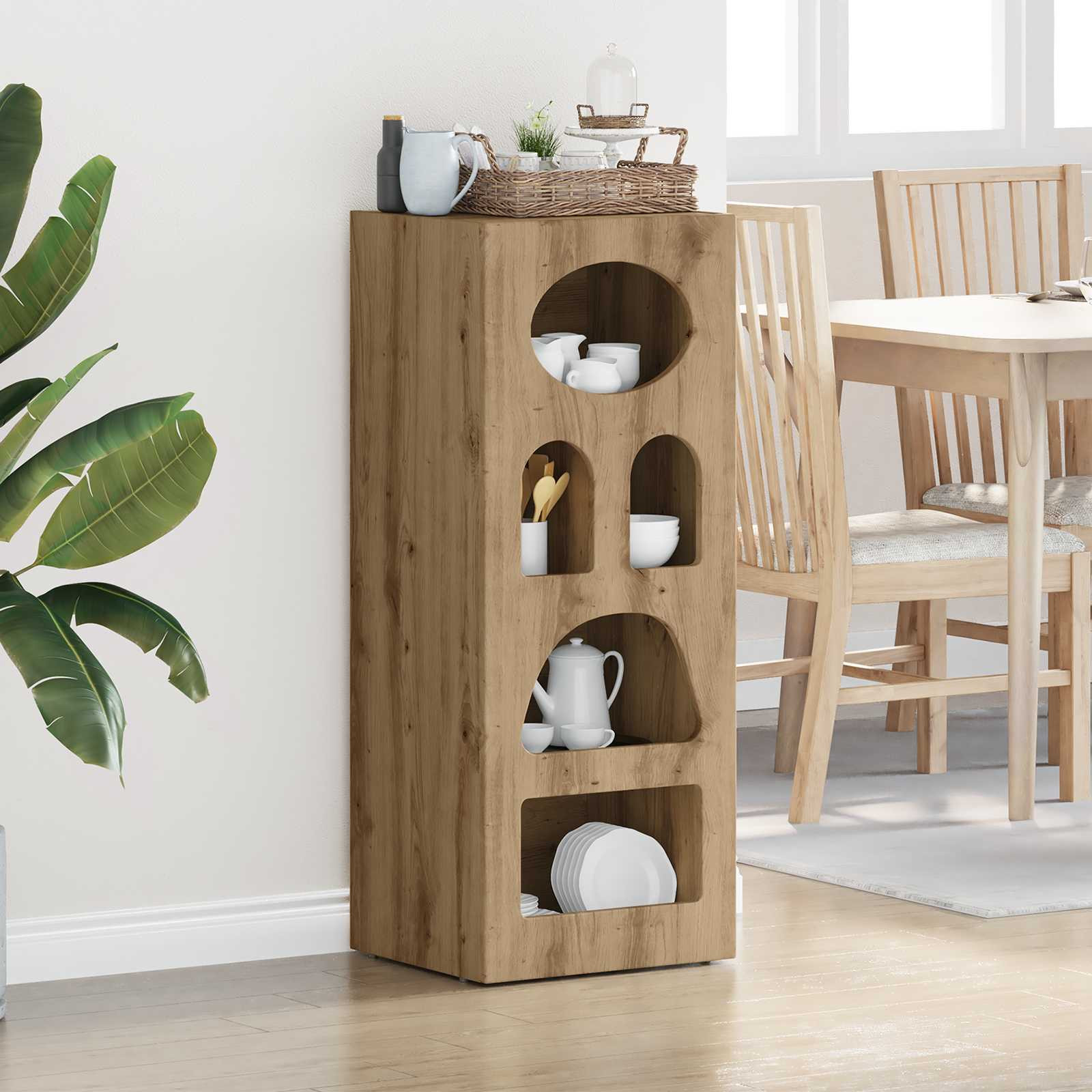 vidaXL Sideboard ELST Artisan-Eiche 40 x 35 x 100,5 cm Holzwerkstoff