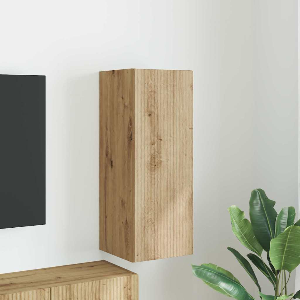 vidaXL TV-Wandschrank 30 x 31 x 80 cm Kunsthandwerk Eiche