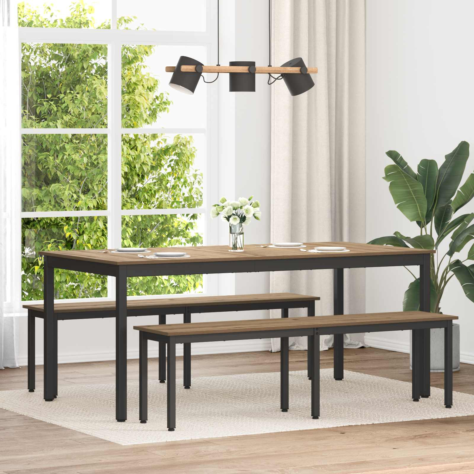 vidaXL Bank Kunsthandwerk Eiche 160 x 35 x 45 cm Holzwerkstoff