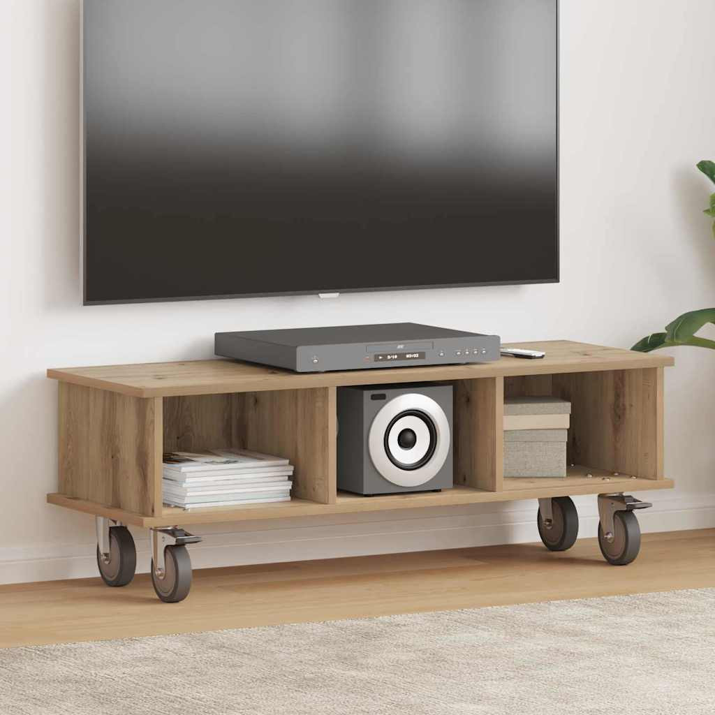 vidaXL TV-Ständer 100 x 35 x 35 cm Artisan-Eiche Holzwerkstoff