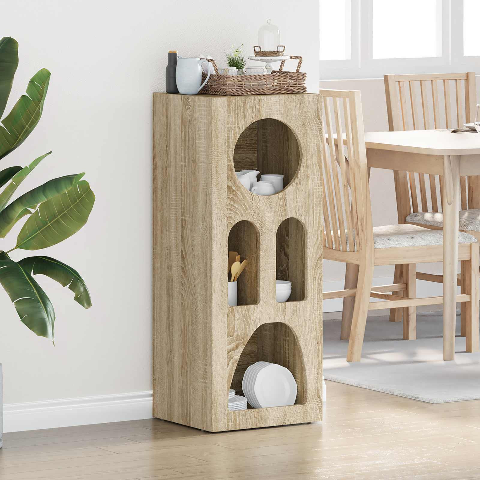vidaXL Sideboard ELST Sonoma-Eiche 40 x 35 x 100,5 cm Holzwerkstoff
