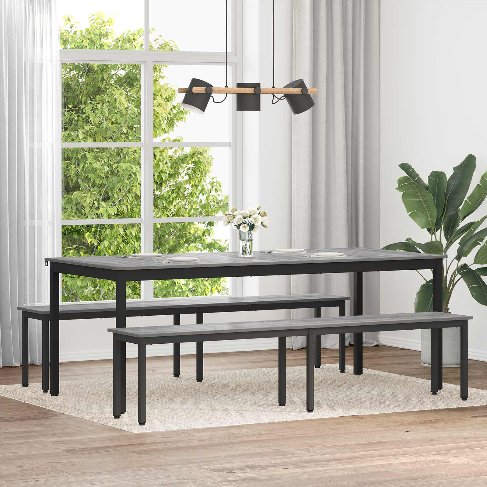 vidaXL Bank Graues Sonoma 200 x 35 x 45 cm Holzwerkstoff