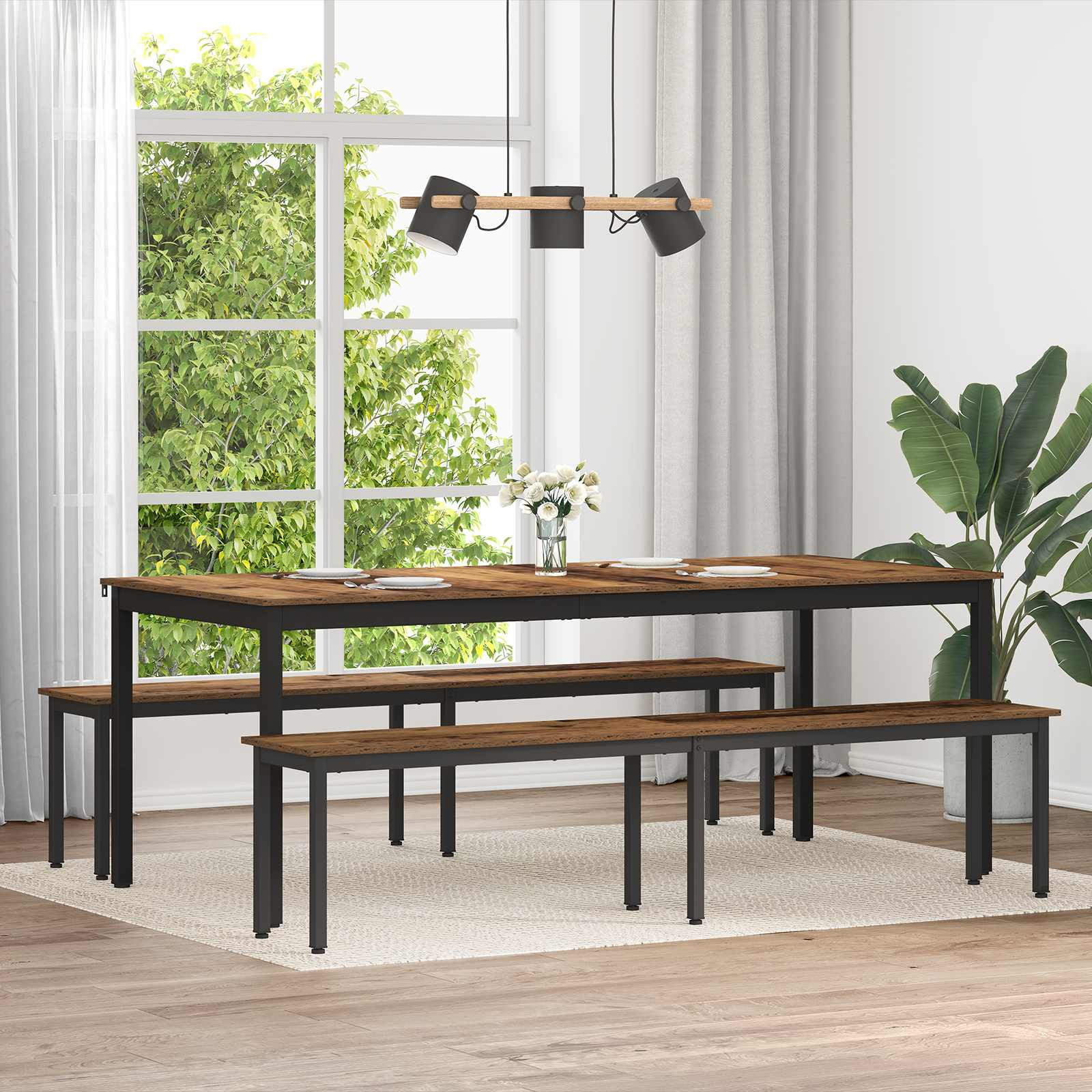 vidaXL Bank Altholz 200 x 35 x 45 cm Holzwerkstoff