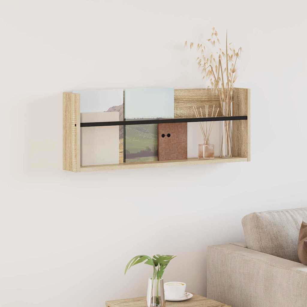 vidaXL Magazinregal Sonoma-Eiche 80 x 12 x 30 cm Holzwerkstoff