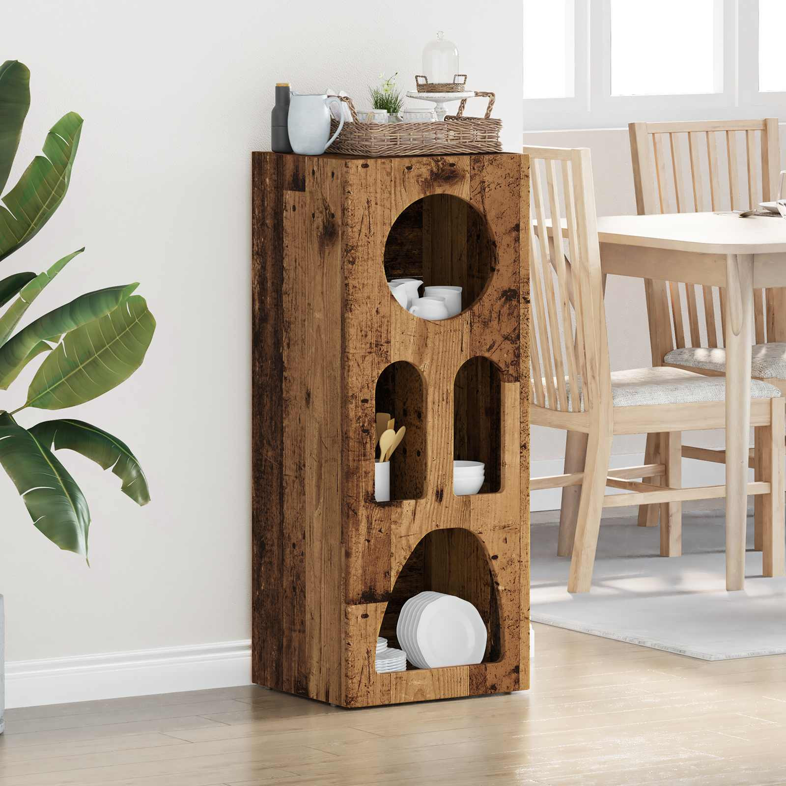 vidaXL Sideboard ELST Altholz 40 x 35 x 100,5 cm Holzwerkstoff
