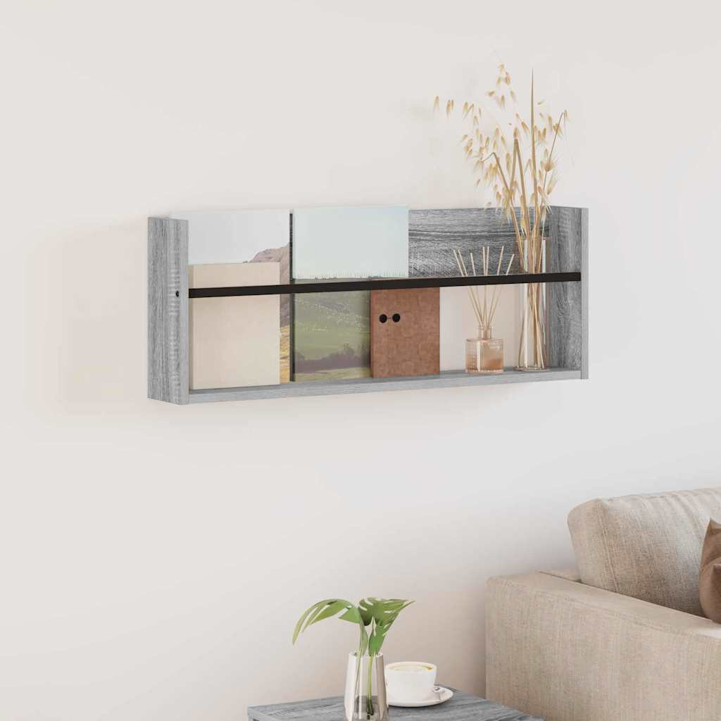 vidaXL Magazinregal Graues Sonoma 80 x 12 x 30 cm Holzwerkstoff