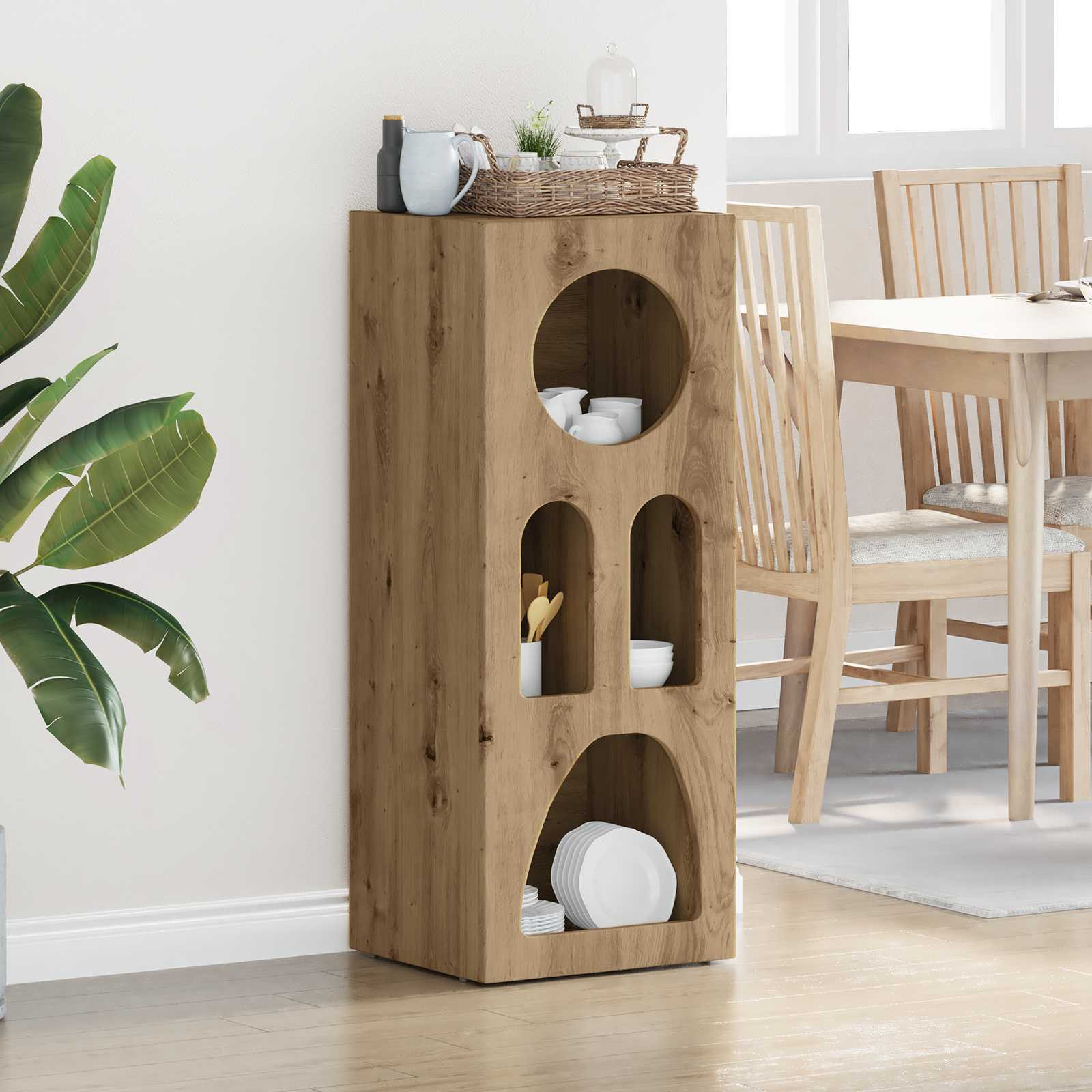 vidaXL Sideboard ELST Artisan-Eiche 40 x 35 x 100,5 cm Holzwerkstoff