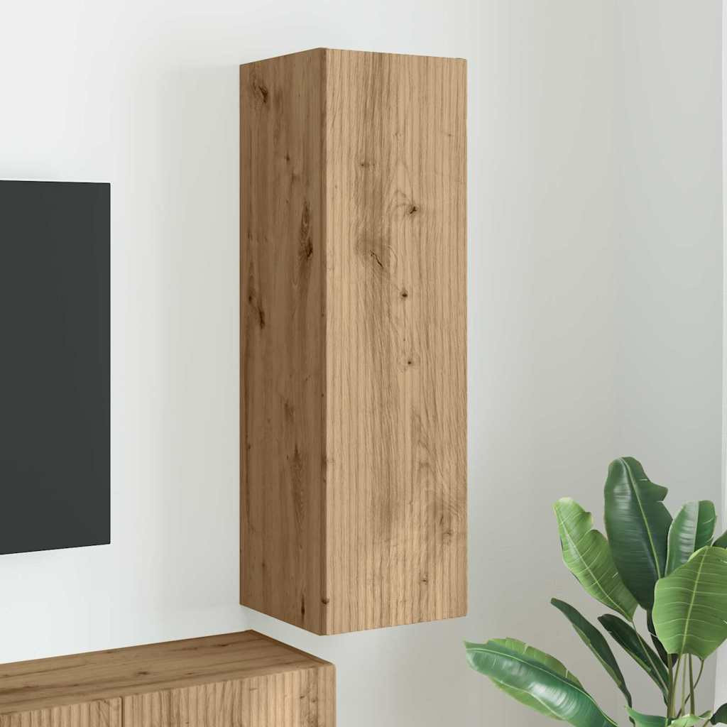 vidaXL TV-Wandschrank 30 x 31 x 100 cm Kunsthandwerk Eiche