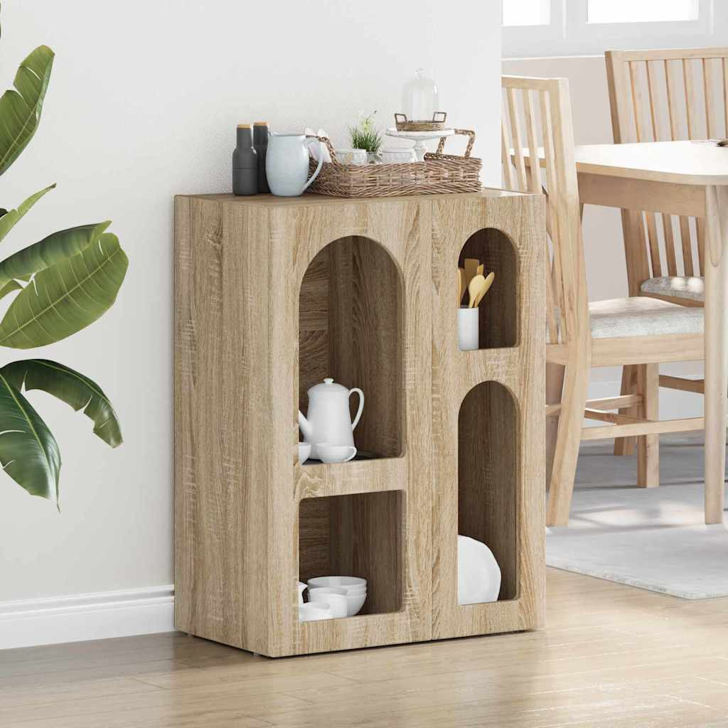 vidaXL Sideboard ELST Sonoma-Eiche 59 x 35 x 80,5 cm Holzwerkstoff