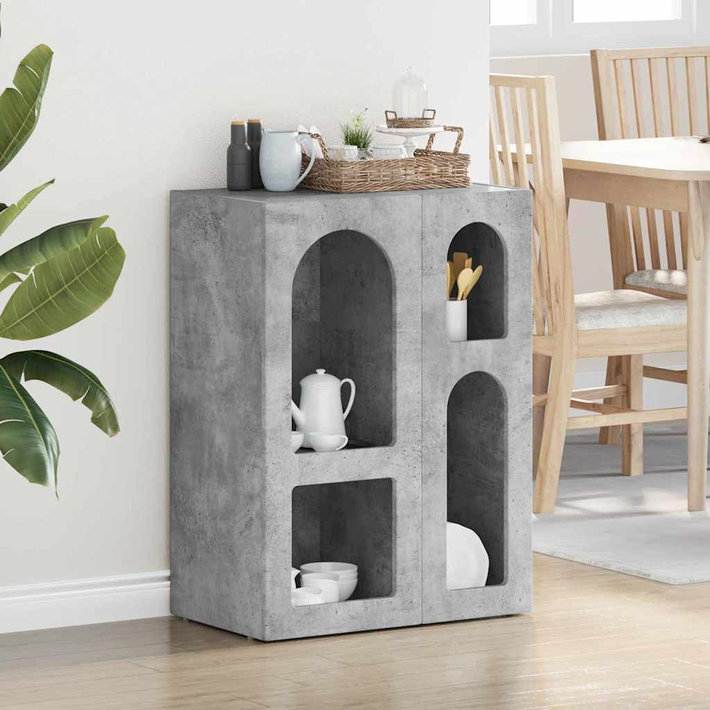 vidaXL Sideboard ELST Beton Grau 59 x 35 x 80,5 cm Holzwerkstoff