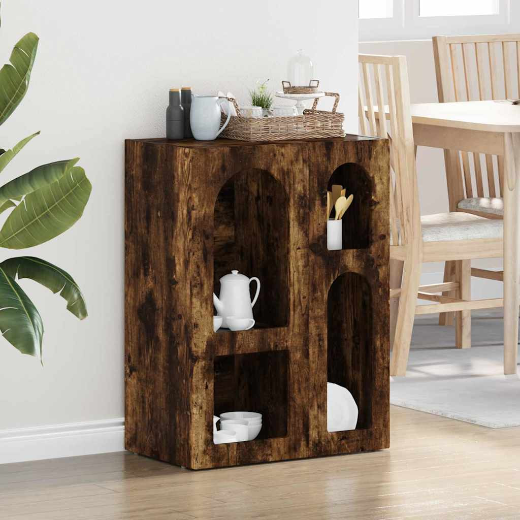vidaXL Sideboard ELST Geräucherte Eiche 59 x 35 x 80,5 cm