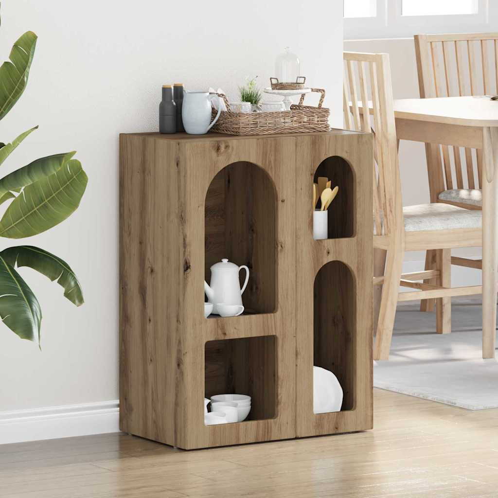 vidaXL Sideboard ELST Artisan-Eiche 59 x 35 x 80,5 cm Holzwerkstoff