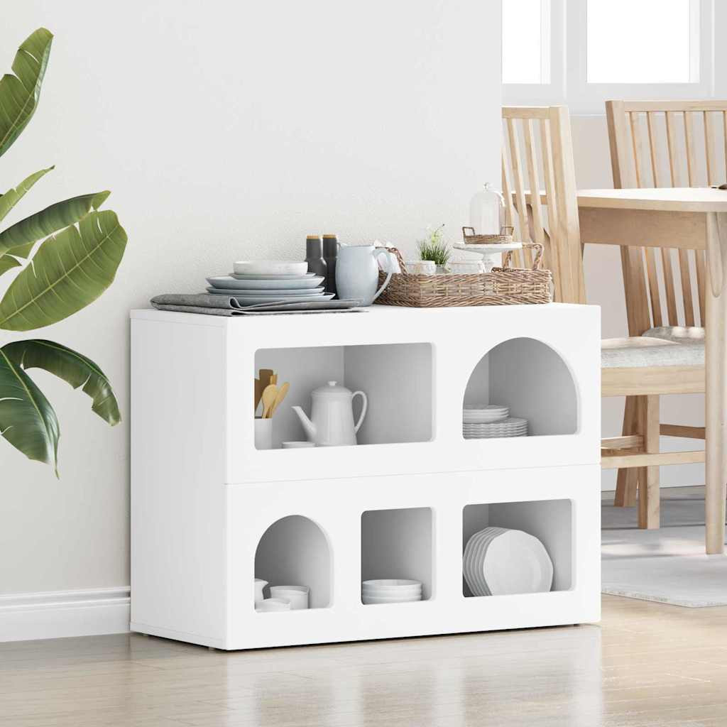 vidaXL Sideboard ELST Weiß 80,5 x 35 x 59 cm Holzwerkstoff