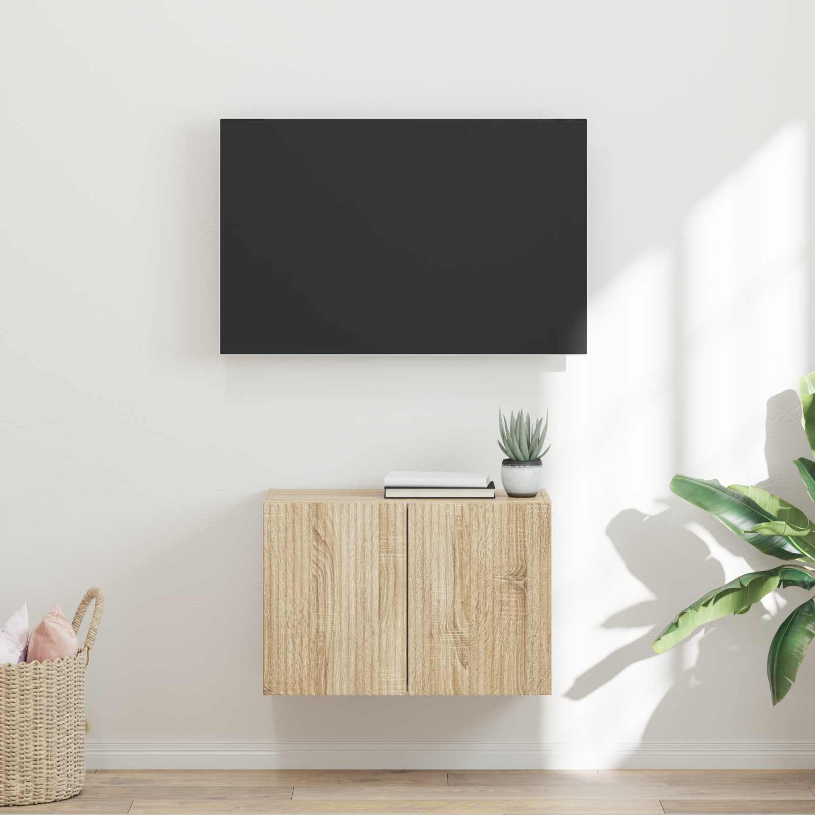 vidaXL TV-Wandschrank Sonoma-Eiche 59,5 x 31 x 40 cm Holzwerkstoff