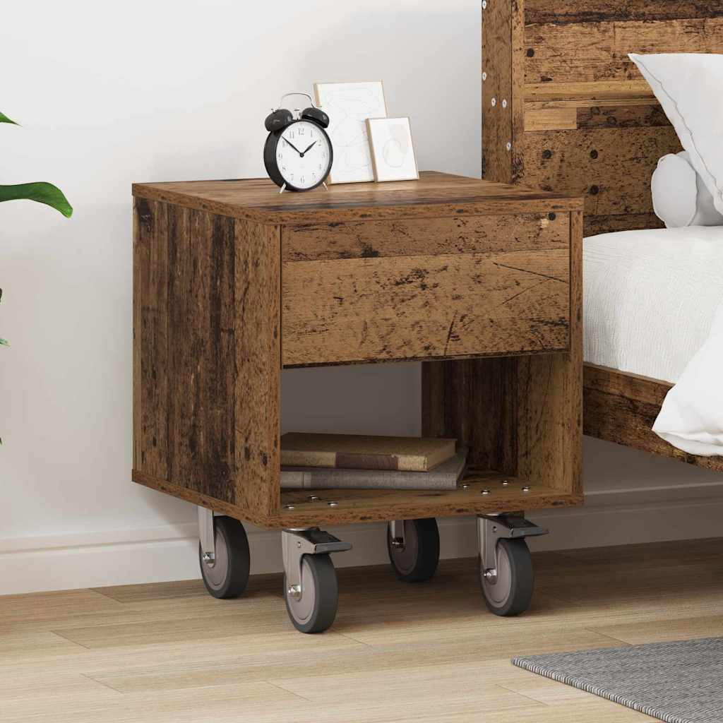 vidaXL Nachttisch Altholz 40,5 x 40 x 48 cm Holzwerkstoff