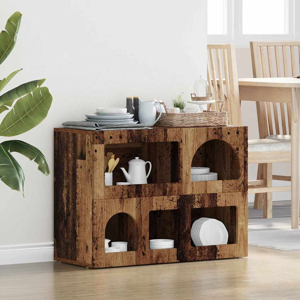 vidaXL Sideboard ELST Altholz 80,5 x 35 x 59 cm Holzwerkstoff