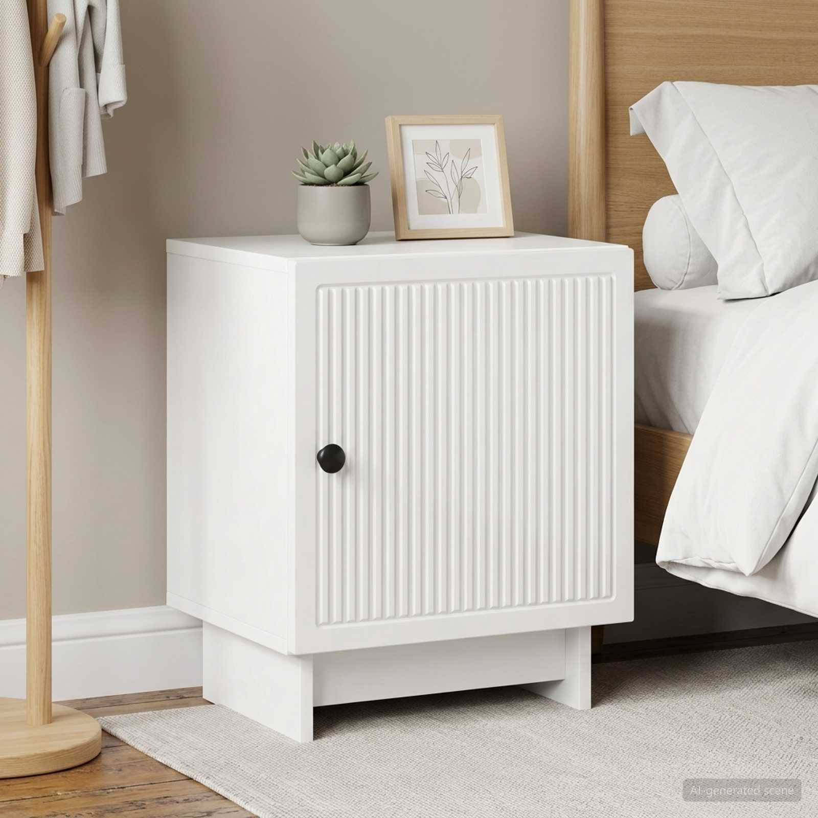 vidaXL Nachttisch 2 pcs Hochglanz Weiß 43 x 34,5 x 50 cm Holzwerkstoff