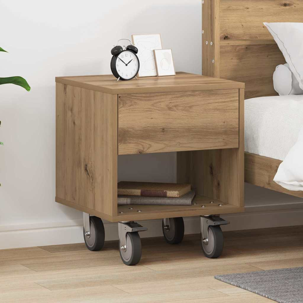 vidaXL Nachttisch Artisan-Eiche 40,5 x 40 x 48 cm Holzwerkstoff