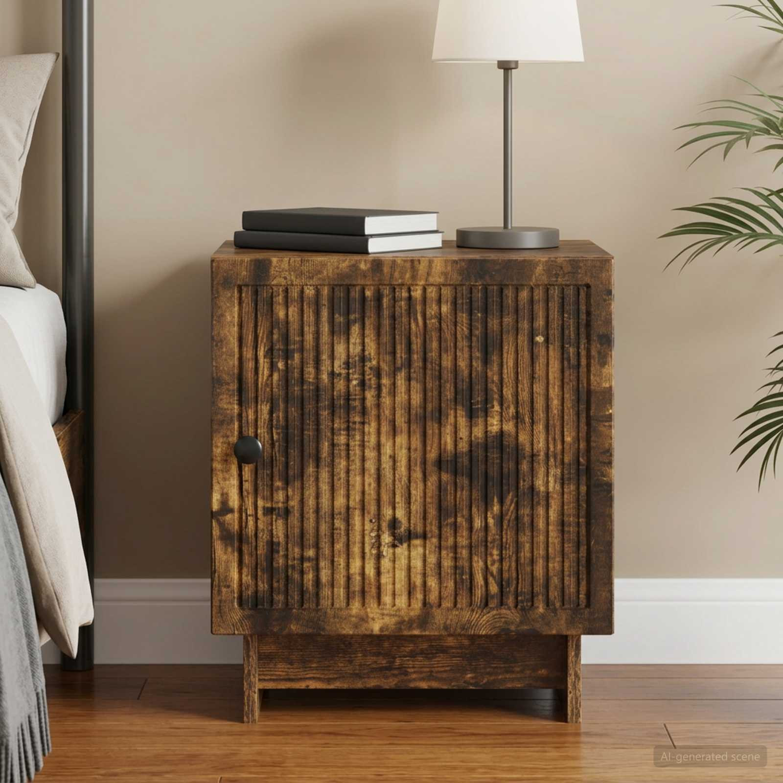 vidaXL Nachttisch Geräucherte Eiche 43 x 34,5 x 50 cm Holzwerkstoff