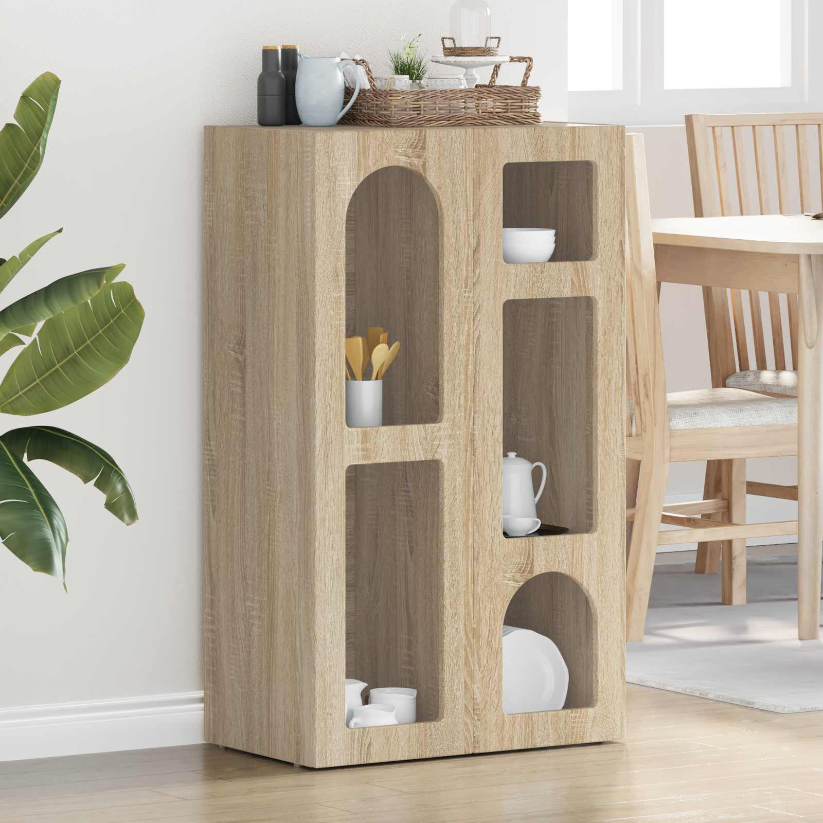vidaXL Sideboard ELST Sonoma-Eiche 59 x 35 x 100,5 cm Holzwerkstoff