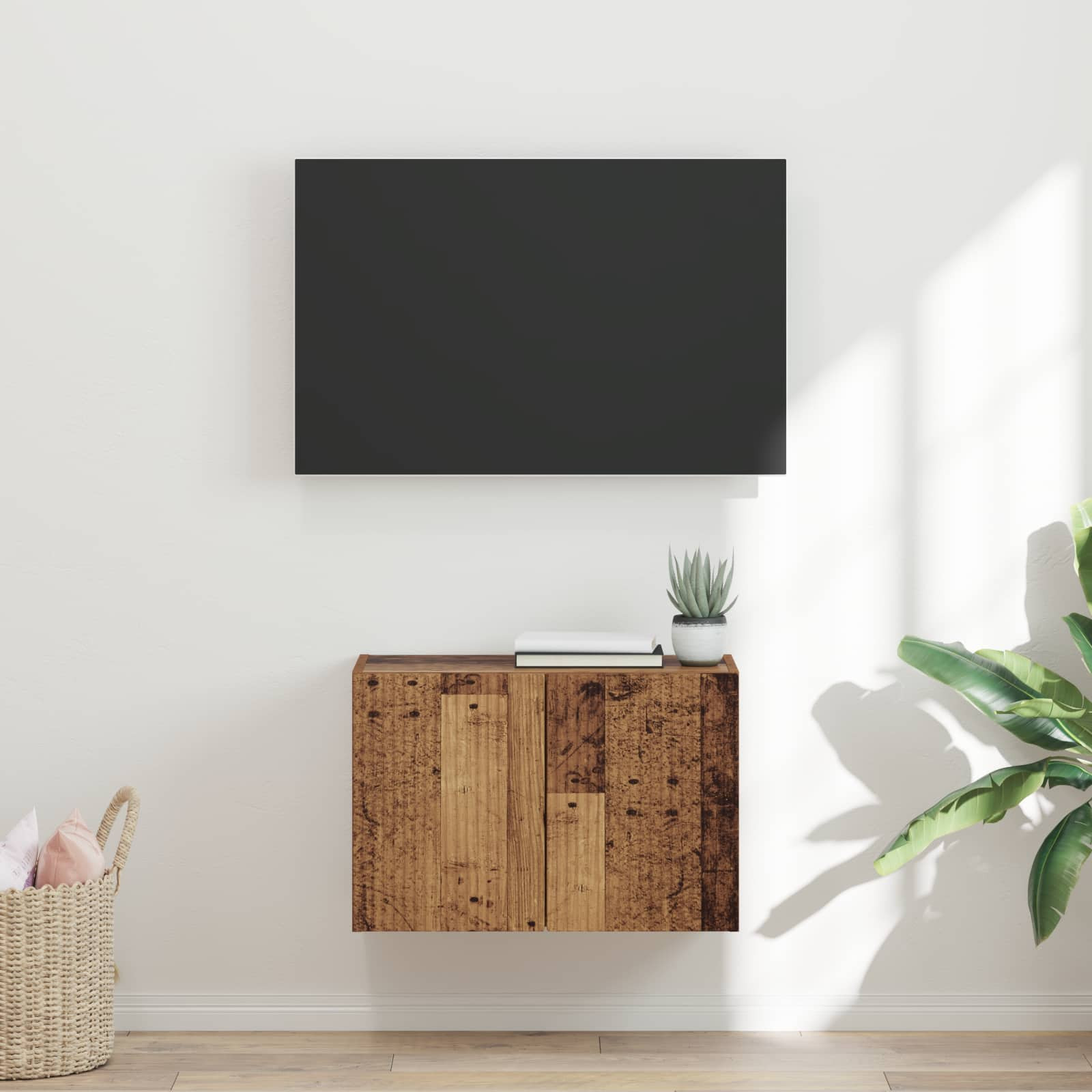 vidaXL TV-Wandschrank Altholz 59,5 x 31 x 40 cm Holzwerkstoff