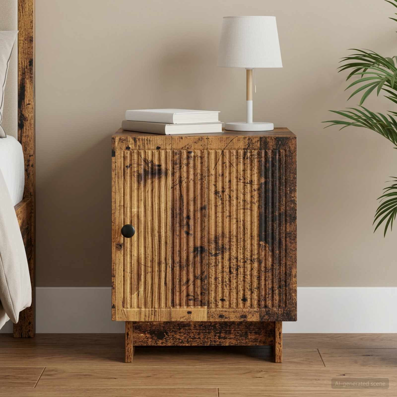 vidaXL Nachttisch Altholz 43 x 34,5 x 50 cm Holzwerkstoff