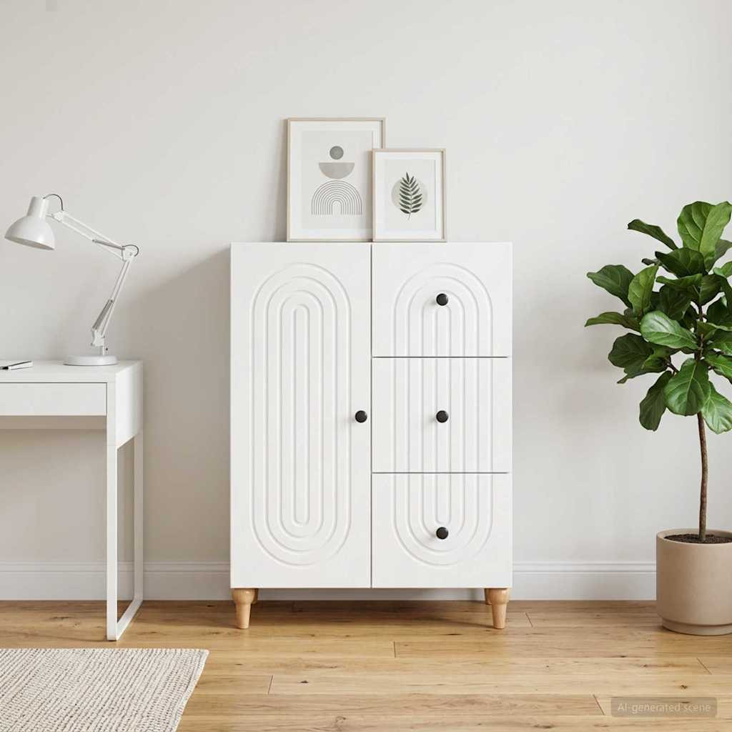 vidaXL Sideboard Weiß 66 x 34,5 x 90 cm Holzwerkstoff